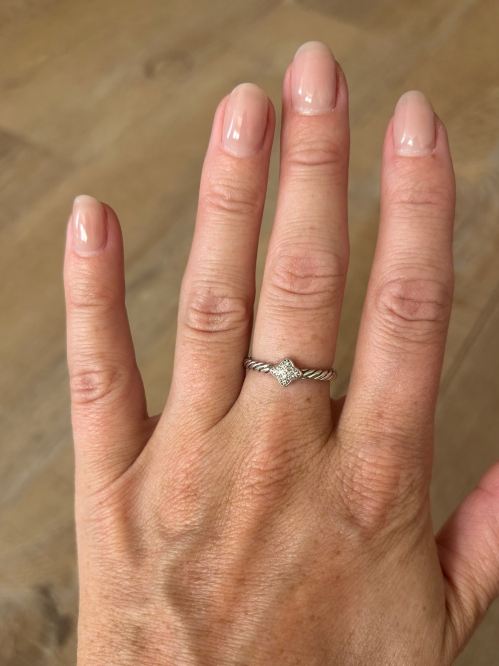 David Yurman Quatrefoil ring with diamonds - Size 6.5